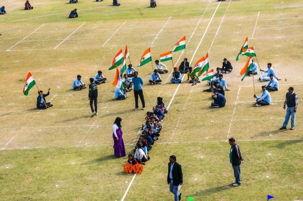 Students cultural program on republic day