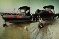 माघ मेला में दिखेगी 2 करोड़ की नाव, जमीन और पानी दोनों पर चलने की है क्षमता (फोटो सोर्स : WhatsApp News Group)