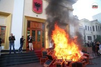 Albania protests, Tirana violent clashes, Sali Berisha protest, Edi Rama corruption allegations,