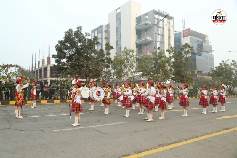 जगतपुरा में महल रोड पर आर्मी डे परेड का पूर्वाभ्यास शुरू, फोटो दिनेश डाबी