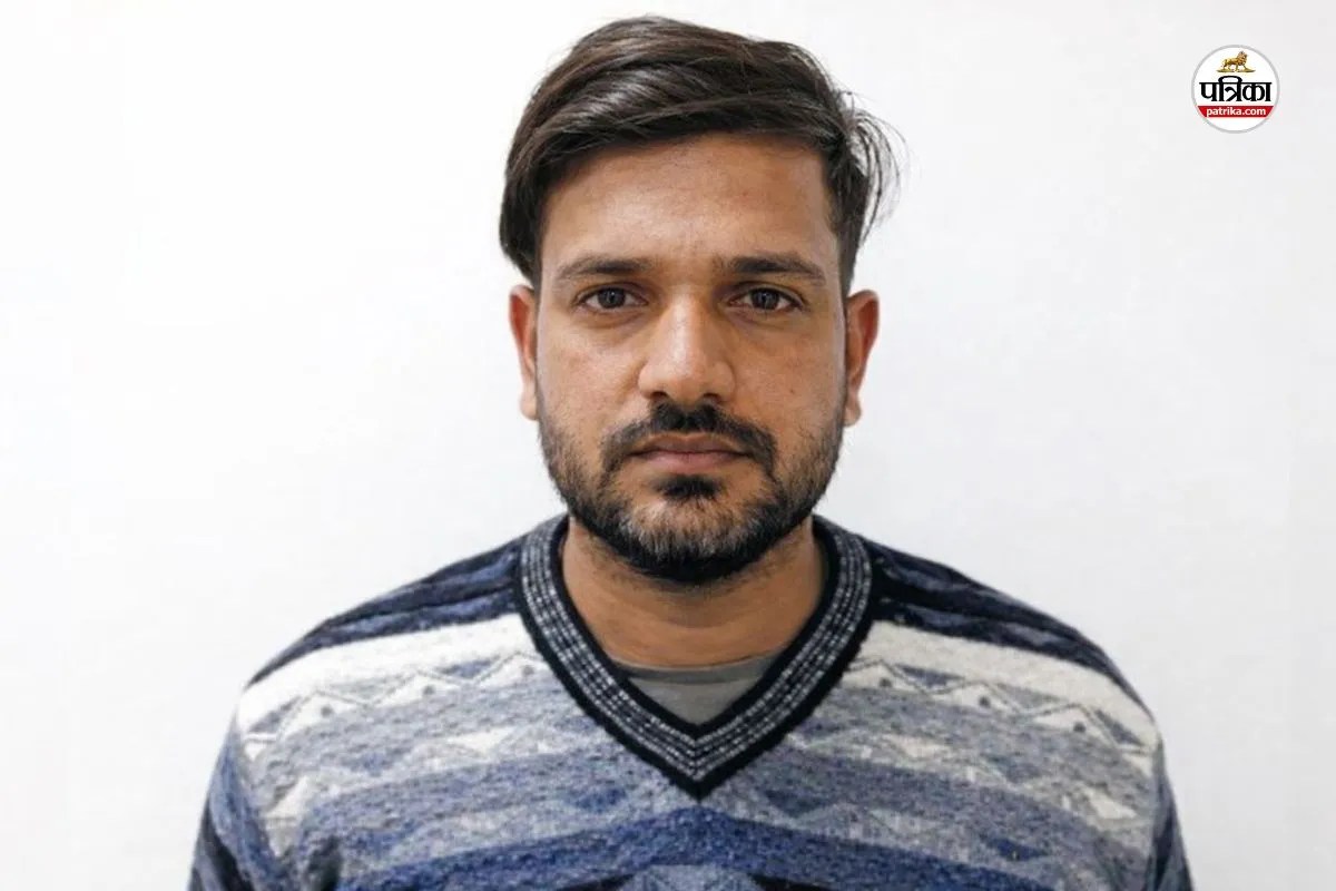 ब्लूटूथ से नकल का का आरोपी विकेश कुमार मान अरेस्ट, पत्रिका फोटो