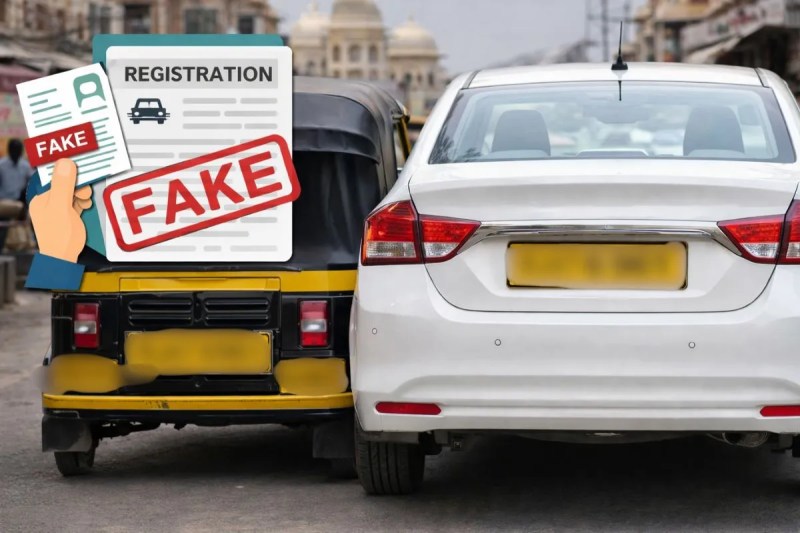 फर्जी दस्तावेजों से ऑटो के नंबर पर कार रजिस्टर्ड, फोटो मेटा एआइ