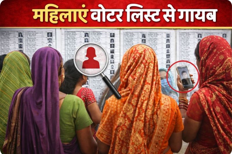महिलाएं वोटर लिस्ट से गायब (photo source- Patrika)