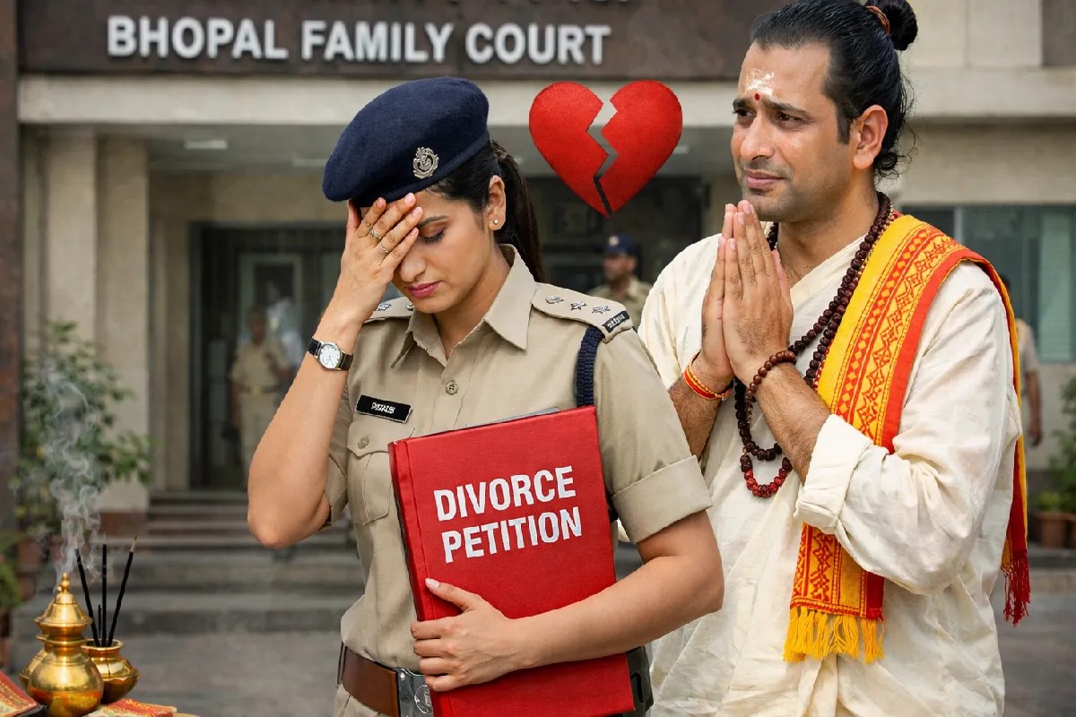 SI Wife Embarrassed by husband Priest Traditional Attire Files Divorce Bhopal Family Court MP News