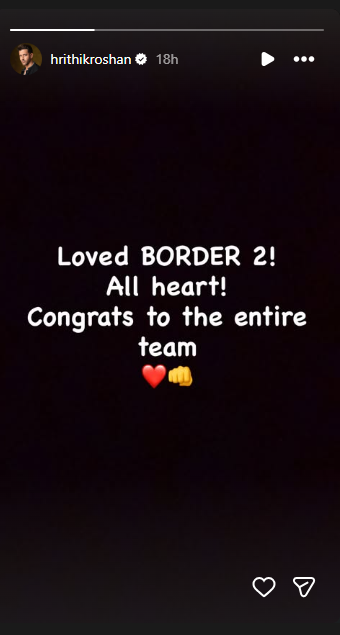 Hrithik Roshan Praises Border 2