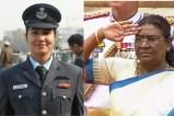 who is iaf officer akshita dhankar hoisted the national flag with the President