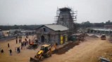 इटावा में निर्माणाधीन केदारेश्वर मंदिर (फोटो सोर्स- 'X' अखिलेश यादव)