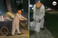 Padma Shri, ex-IPS officer, Chandigarh cleanliness drive, viral video, Inderjit Singh Sidhu, street cleaning,