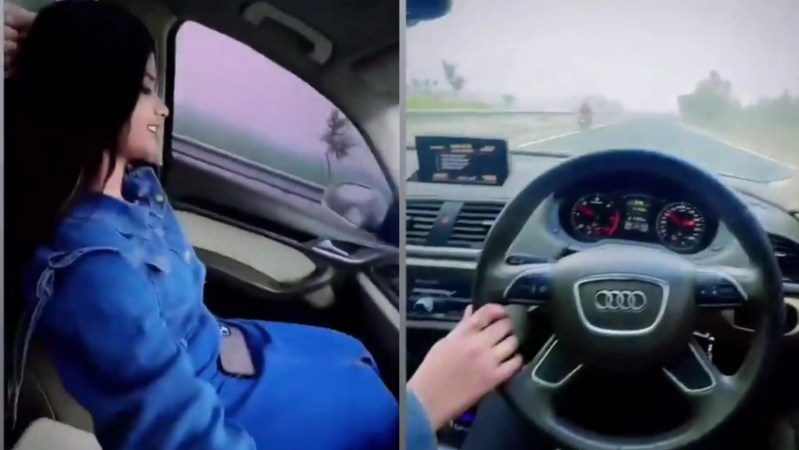 इस प्रकार से चलाई गई कार, फोटो सोर्स- वीडियो ग्रैब खुशी सक्सेना