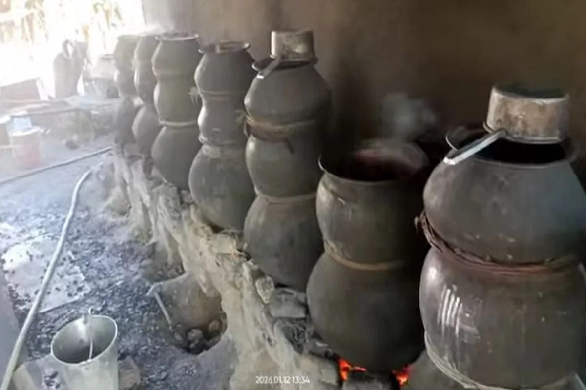 Illegal liquor factory