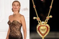 Margot Robbie reached film promotion wearing Jahangir Shahjahan had gifted necklace to his wife 74 crore worth