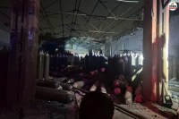 Oxygen cylinder blast