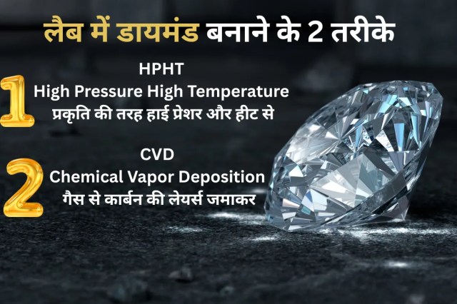 लैब में डायमंड 2 तरीकों से बनाया जाता है