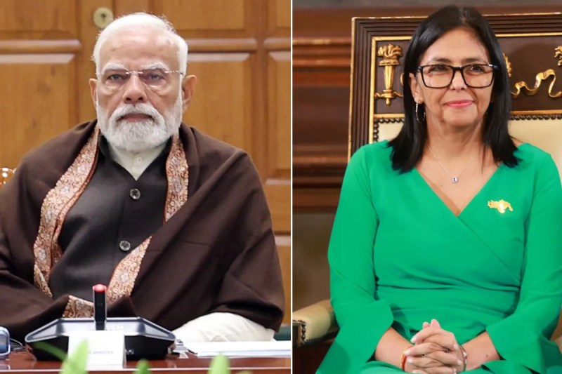PM Modi and Delcy Rodriguez