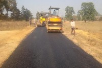 Plastic waste road