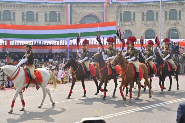  लखनऊ में मनाया गया 77वां गणतंत्र दिवस समारोह
