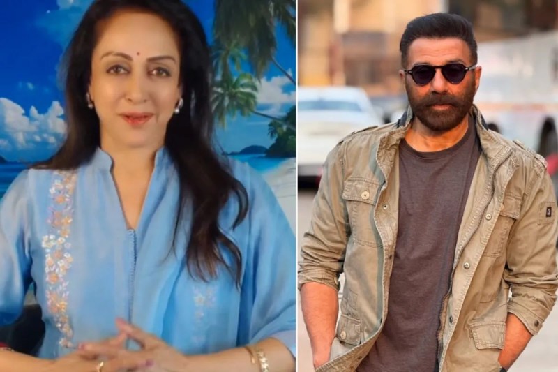 Sunny Deol and Hema Malini