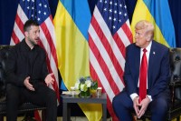 Donald Trump and Volodymyr Zelensky