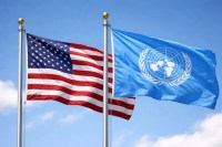 USA and UN flag