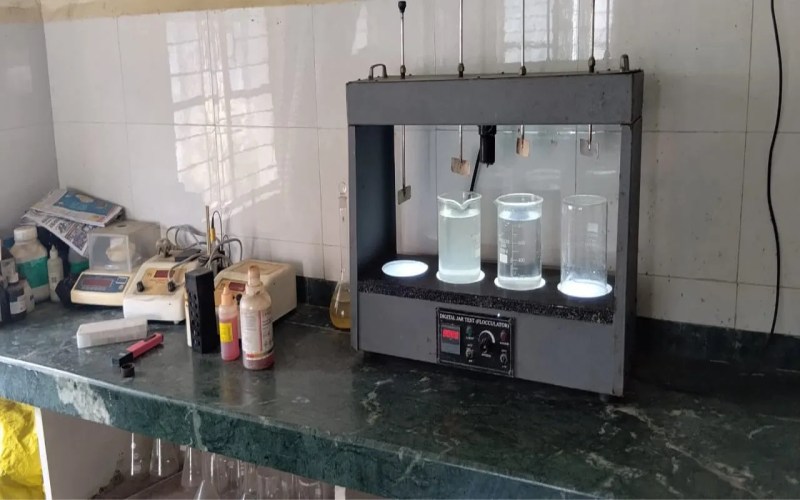 There is a lab at the filter plant, but no technicians; only a formality is done in the name of testing.