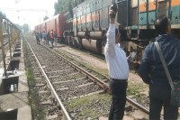 Mock drill: Information about a tractor-trolley colliding with a train at a railway gate created panic.