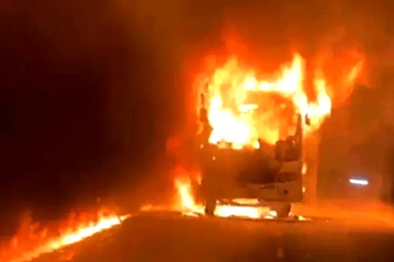 Passenger Bus Fire