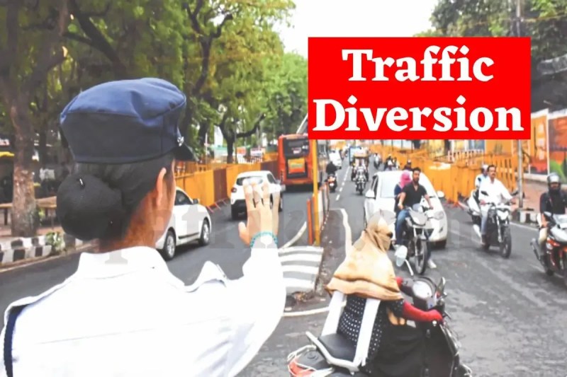mp news indore khandwa road traffic diversion radhaswami satsang