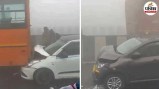 amroha fog accident nh9 10 vehicles crash