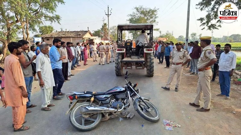 bijnor road accident mother son death