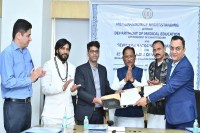 चिकित्सा शिक्षा विभाग और सेवादान आरोग्य फाउंडेशन के बीच हुआ एमओयू (फोटो सोर्स- DPR)