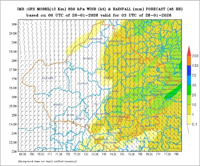 Rajasthan Rain alert