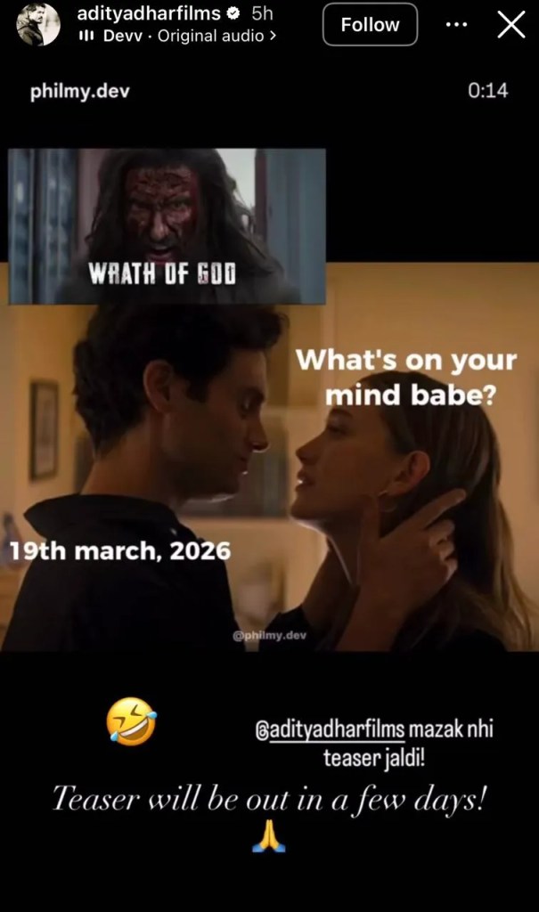 Dhurandhar 2 Director Aditya Dhar Post