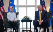 Ursula von der Leyen and Donald Trump