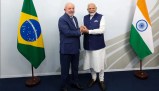 Indian PM Narendra Modi with Brazilian President Luiz Inácio Lula da Silva