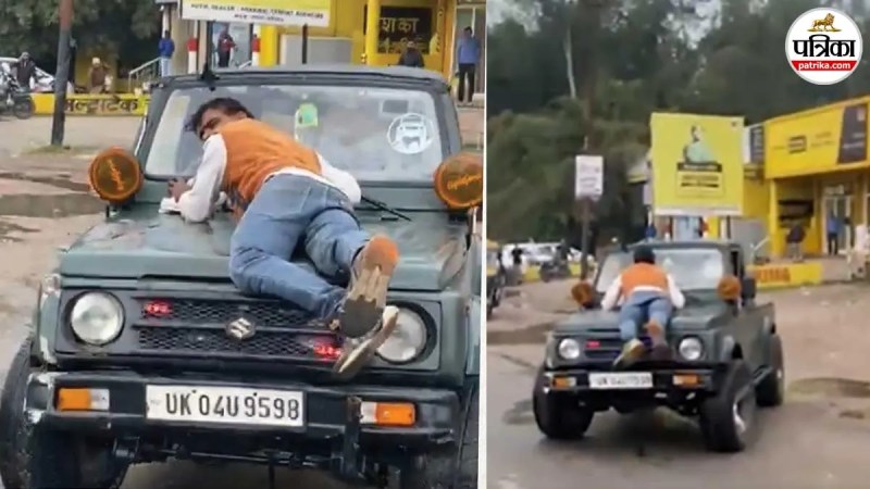rampur jeep hits erickshaw driver bonnet