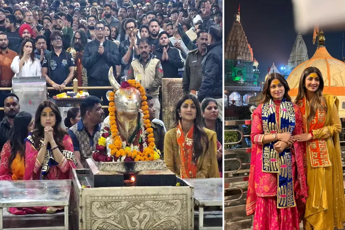 Shilpa Shetty And Shamita Shetty Visit Mahakal Temple