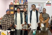 दही-चूड़ा भोज के लिए आमंत्रण देने पहुंचे तेज प्रताप यादव