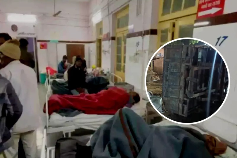 Tractor Trolley Overturned