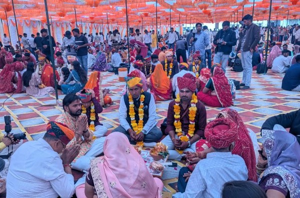 Fifth mass marriage ceremony of Sainik Kshatriya Mali Sansthan, Nagaur concluded, 70 couples tied the knot