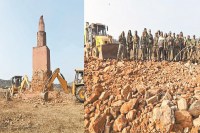 अबूझमाड़ में नक्सल प्रतीक चिन्हों पर प्रहार (photo source- Patrika)