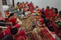 'Don't color me, Sanwariya...': Women dance to Shiva hymns