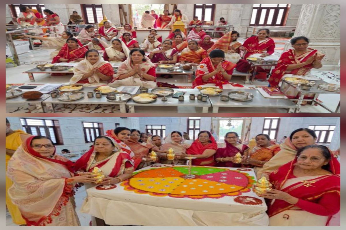 Cheers echoed in the memory of Sant Shiromani: Vinayanjali in RK Colony, Shravaks offered Shriphal with devotion