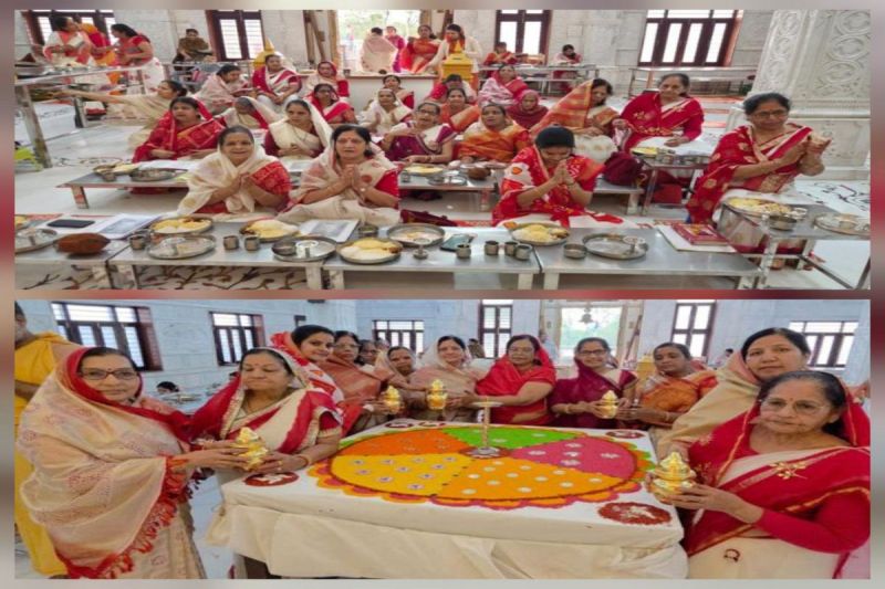 Cheers echoed in the memory of Sant Shiromani: Vinayanjali in RK Colony, Shravaks offered Shriphal with devotion