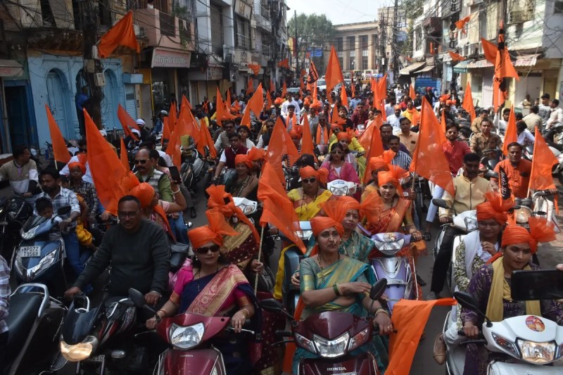 छत्रपति शिवाजी महाराज की 396वे जन्मोत्सव पर मराठा समाज ने निकाली वाहन रैली