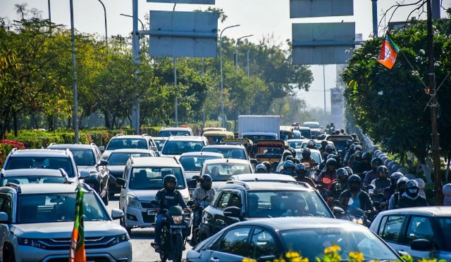 Jaipur road are jammed 