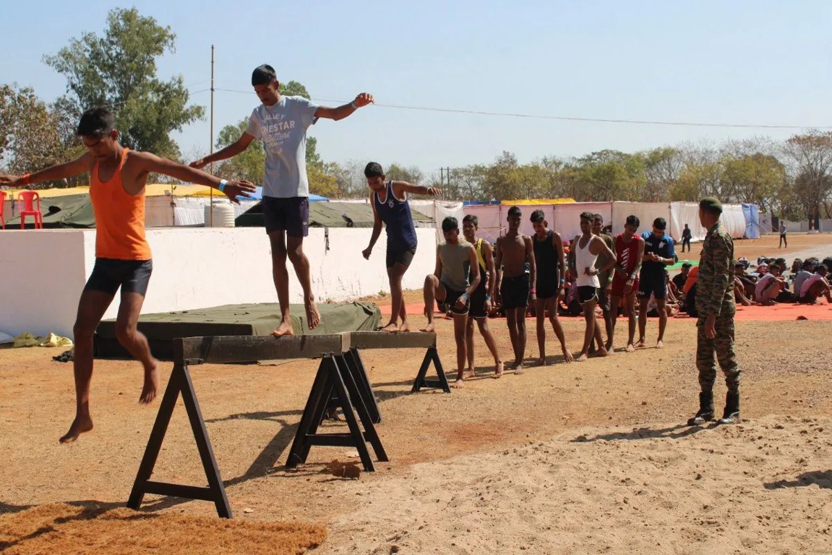 hysical and medical tests of youth at the Agniveer recruitment rally