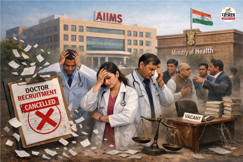AIIMS Jodhpur 109 doctors Recruitment suddenly cancelled fresh recruitment done