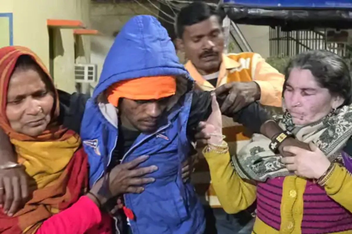 अमरोहा में हमले में घायल युवक।