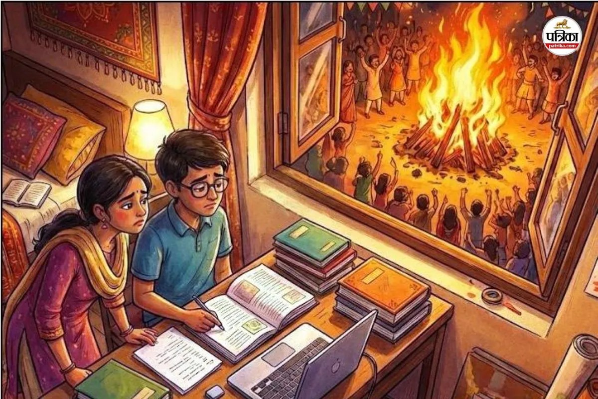 Rajasthan Holika Dahan day CBSE board exams tudents are confused and parents are angry