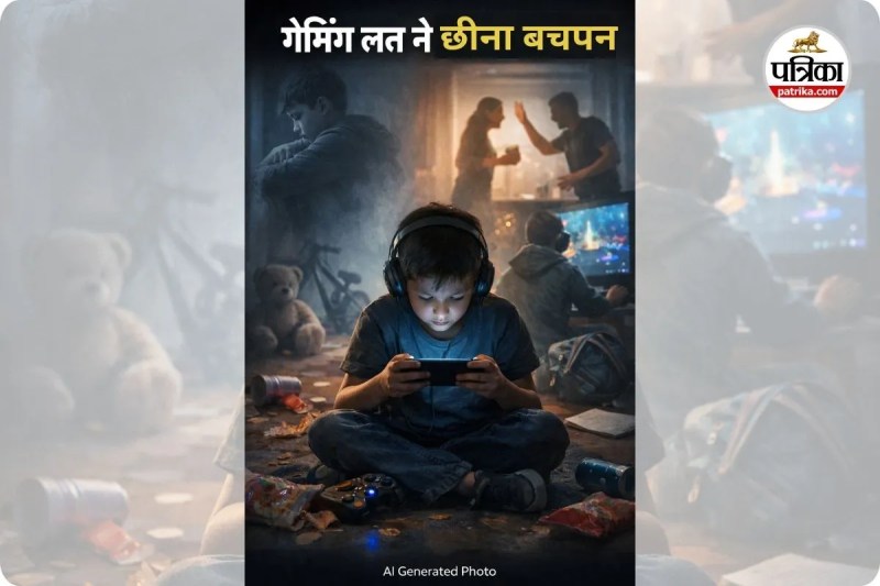 गेमिंग लत के साइड इफेक्ट (photo source- Patrika)